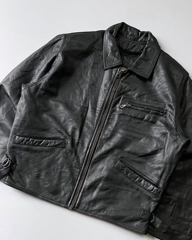 Smoke Black Classic Leather Jacket