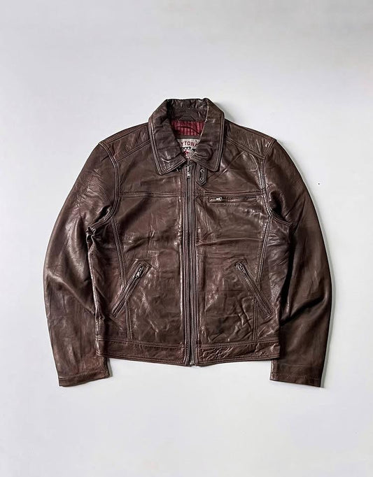 Whiskey Brown Classic Leather Jacket