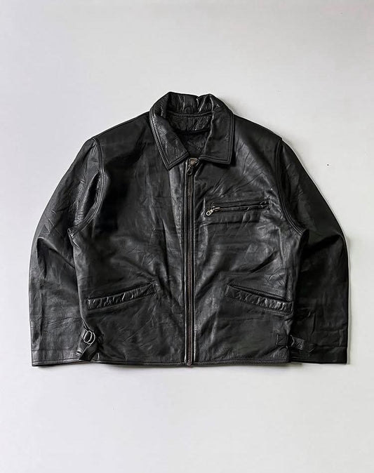 Smoke Black Classic Leather Jacket