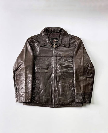 Rustic Brown Leather Jacket