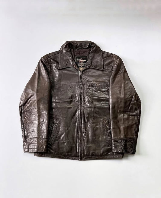 Rustic Brown Leather Jacket