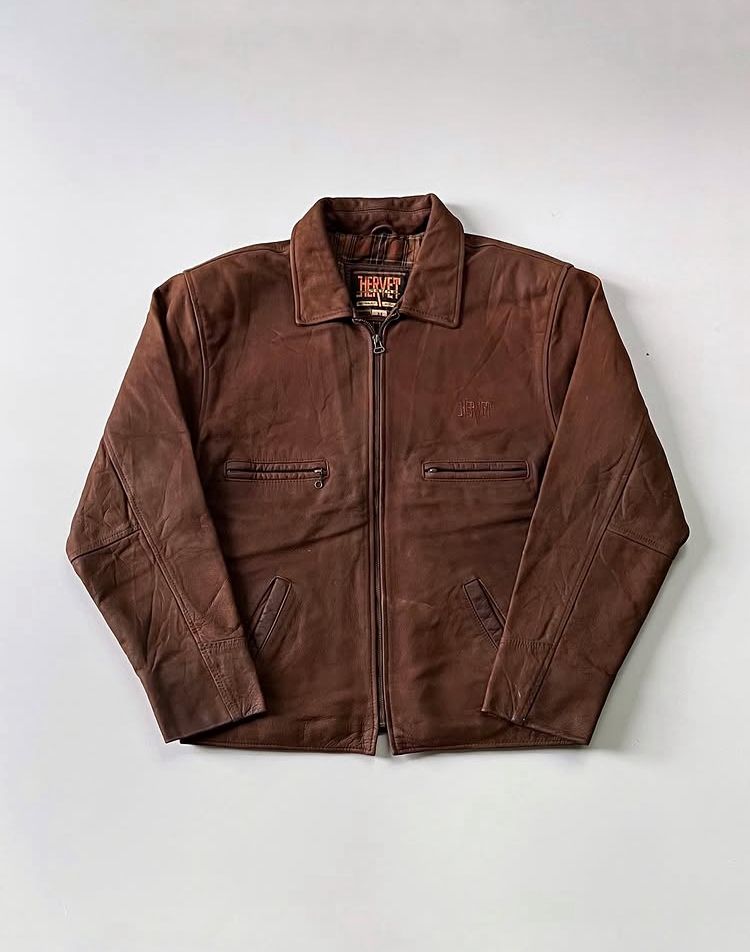 Tan Brown Leather Jacket
