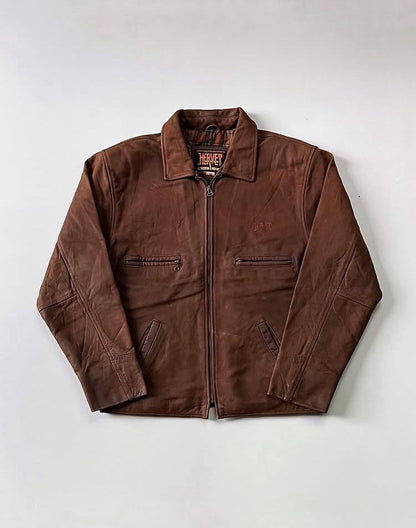 Tan Brown Leather Jacket