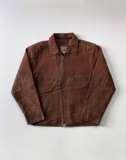 Tan Brown Leather Jacket