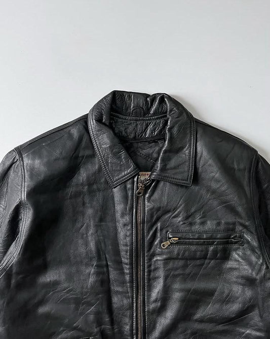 Smoke Black Classic Leather Jacket