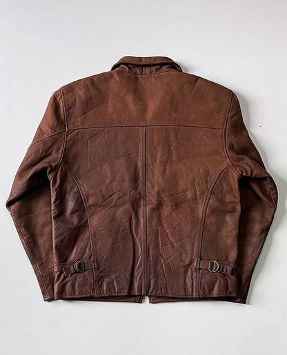 Tan Brown Leather Jacket