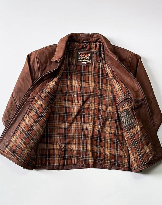 Tan Brown Leather Jacket